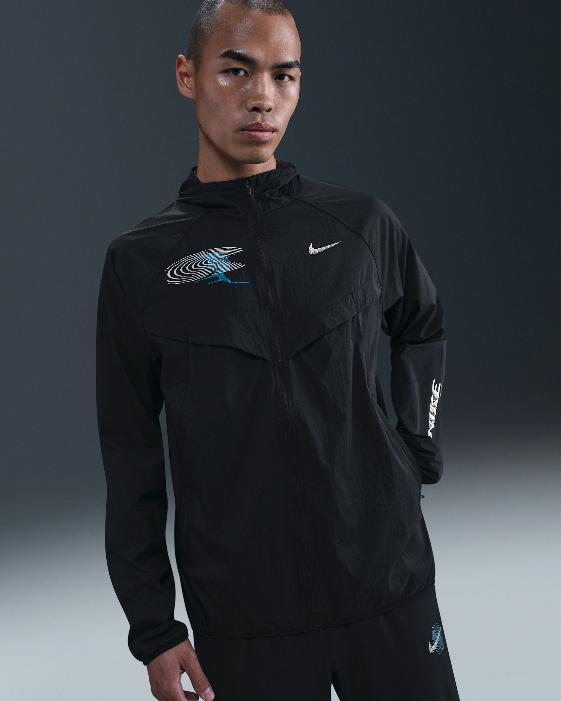 Nike UVプロテクションジャケット M ブラック Nike Stride Men's UV Repel Running Jacket. Nike JP